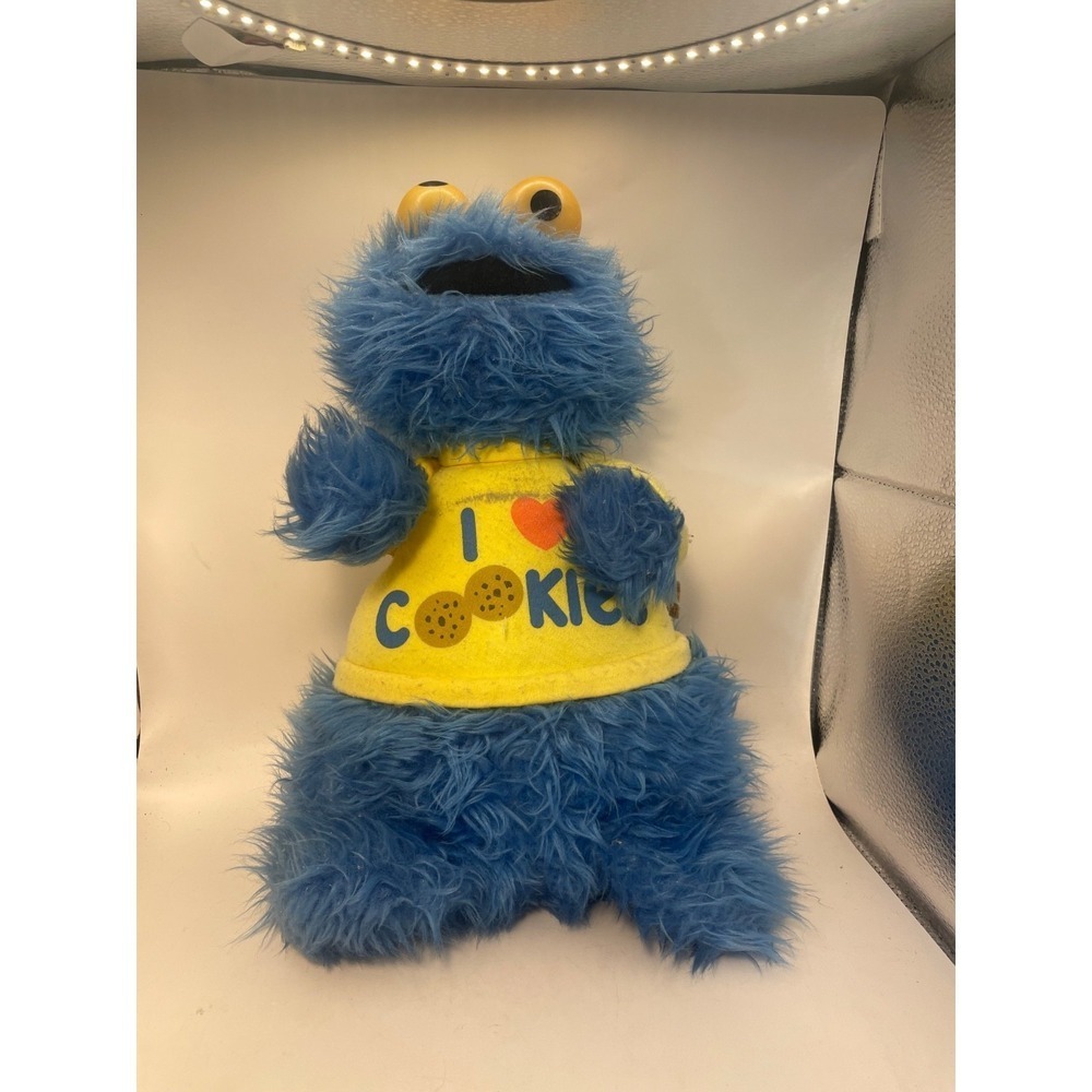 1982 plush "I ❤️ Cookies" Cookie‎ Monster applause Knickerbocker toy Sesame St